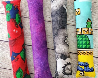 Large Kicker Cat Toys (12 fabrics!) with organic catnip, a rattle or honeysuckle
