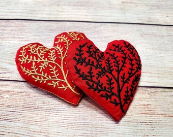 Heart Tree Catnip Toy - Organic Catnip Cat Toy - Embroidered Cat Toy - Handmade Cat Toy, Valentine's gift for cats