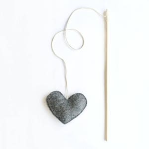 Rattling Cat Toy Teaser Wand Heart on a String Kitten Toy image 5