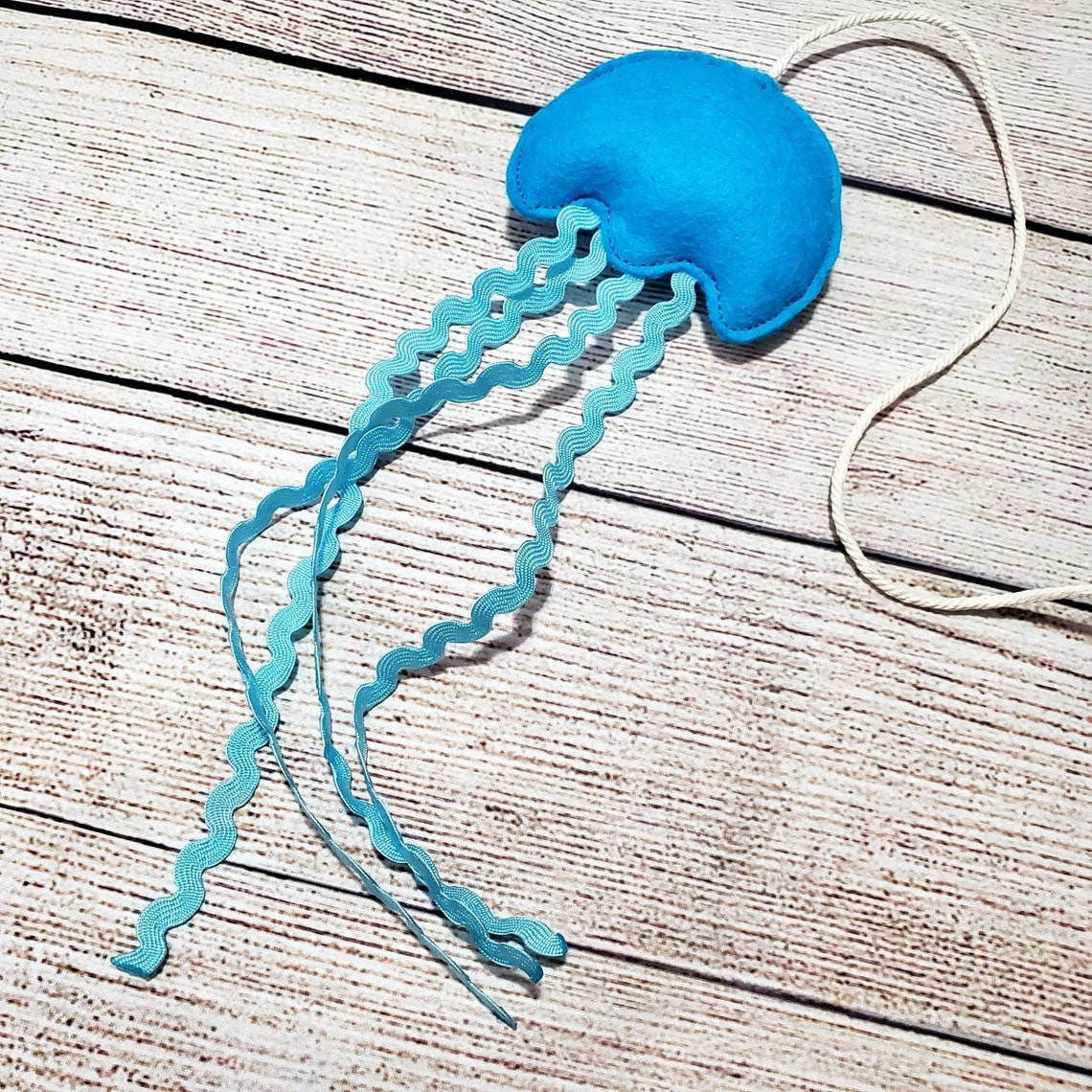 Jellyfish Cat Toy Teaser Wand with Organic Catnip Kitten Toy Etsy
