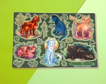 Medicine Cats Sticker Sheet - Waterproof Vinyl 4x6" Warrior Cats