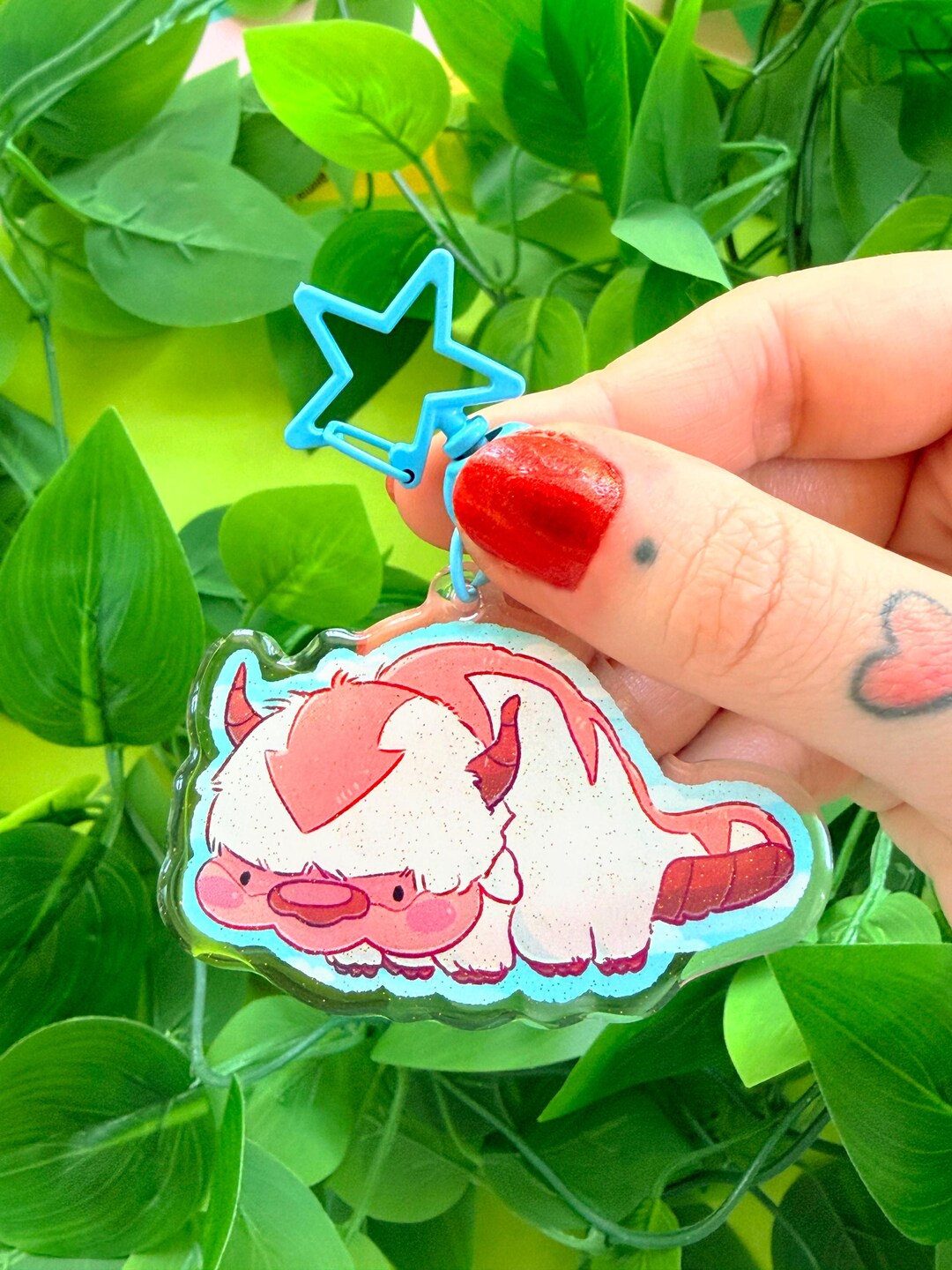 Flying Bison Acrylic Keychain, Avatar Fan Art Charm, ITA Bag Charm ...