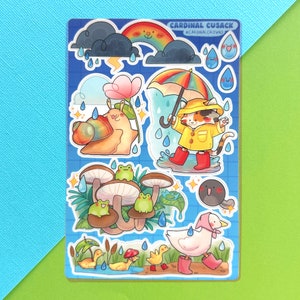 Naklejki na deszczowy dzień – wodoodporny winyl 4x6 cali