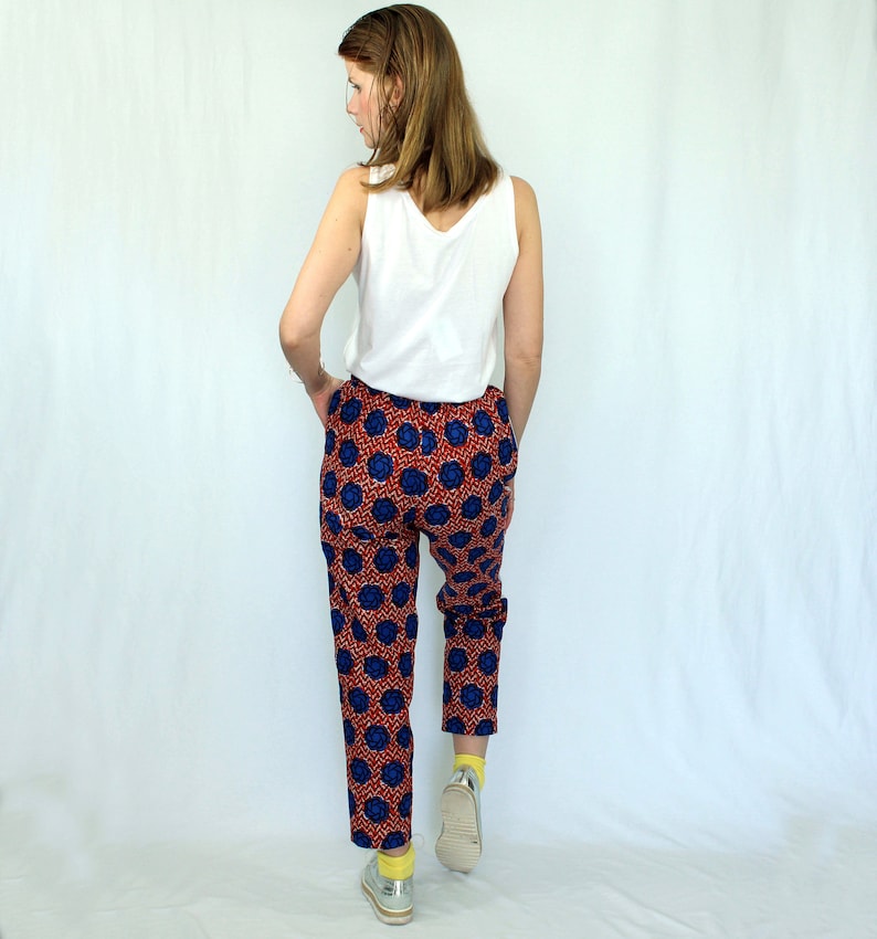 long joggpants-styled trousers in african waxprint