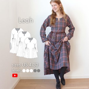 Sleeve Add-On Sewing Pattern for Dress “Leah”, 3 Sleeve Options, Lace-Up Dress Sewing Pattern, Cosplay Pattern, LARP Clothing Sizes US 4-32