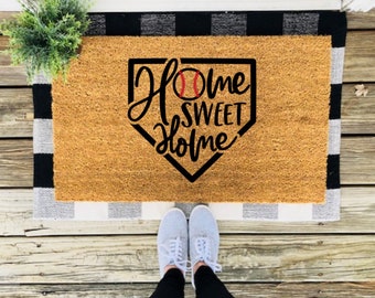 Baseball Doormat Etsy