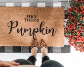 Hey There Pumpkin Welcome Mat, Doormat, Door mat, pumpkin season, pumpkin decor, fall entryway, thanksgiving doormat, new homeowner gift