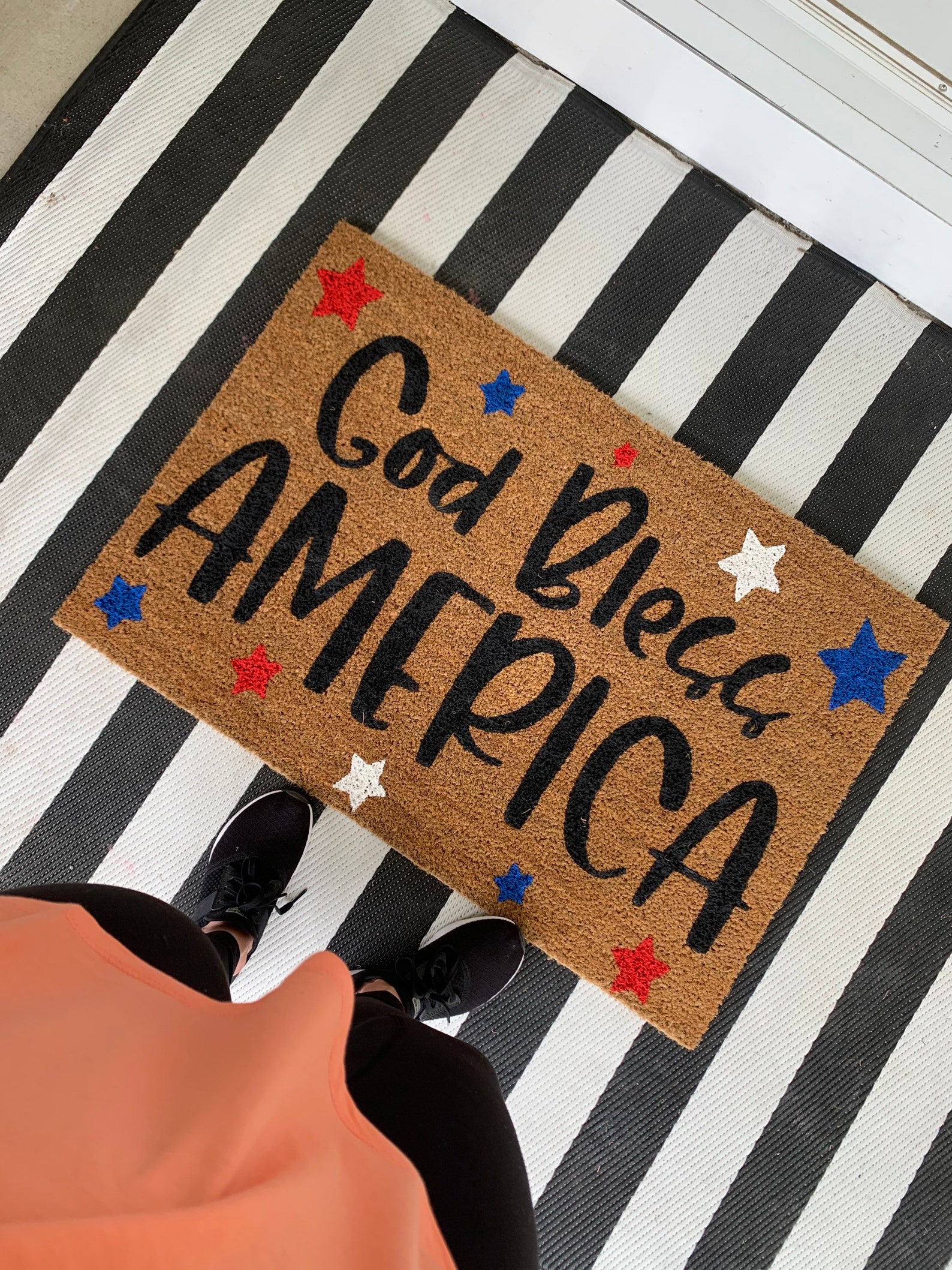 God Bless America Doormat / Cute Doormat / Funny Doormat / Etsy