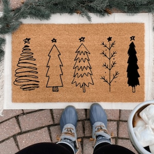 Christmas Tree Door Mat, Holiday Doormat, Christmas Doormat, Christmas Welcome Mat, Christmas Decor, Holiday Decor, Christmas Porch Decor