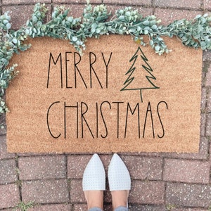 Christmas Doormat, Merry Christmas Welcome mat, Holiday Door mat, Christmas Decor, Holiday Decoration, Outdoor Decor, Funny Holiday Doormat