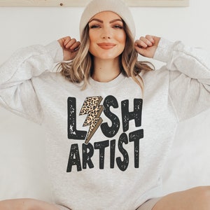 Lash Artist Sweatshirt, Lash Tech Shirt, Lash Technician Crewneck, Eyelash Artist Gift for Lash Tech, Lash Boss Gift for Esthetician T-Shirt