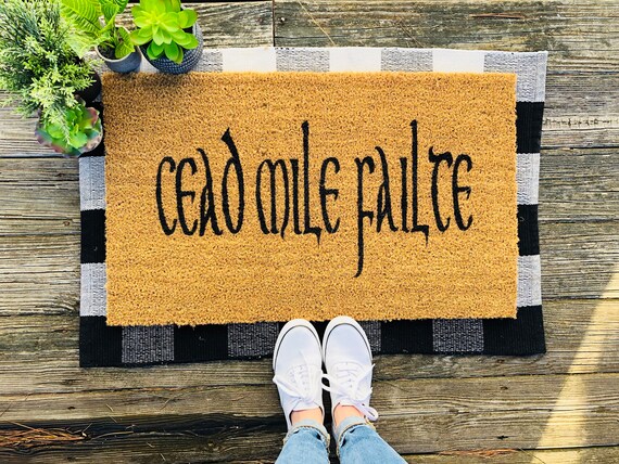 Cead Mile Failte Doormat Irish Doormat St Patrick S Etsy