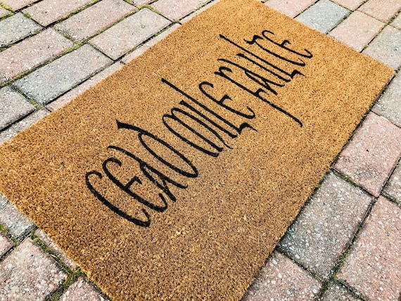 Cead Mile Failte Doormat Irish Doormat St Patrick S Day Celtic Gaelic Welcome Mat Customized Doormat Shamrock Irish Blessing Fall