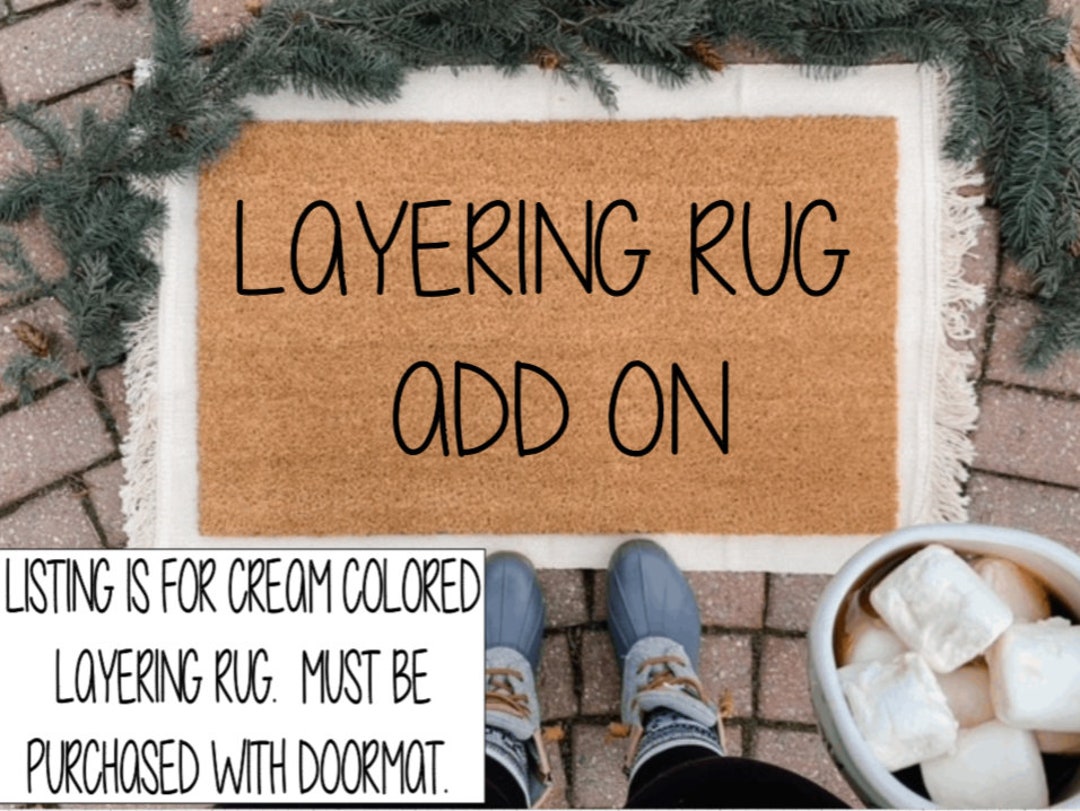 Layering Rug Add on Listing Cream Layering Mat Etsy