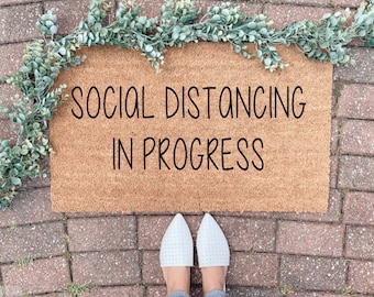 Social Distancing Doormat, Shoes Off Doormat, Funny Doormat, Funny Welcome Mat, No Shoes Doormat, Front Door Mat, Funny Doormat, Doormats