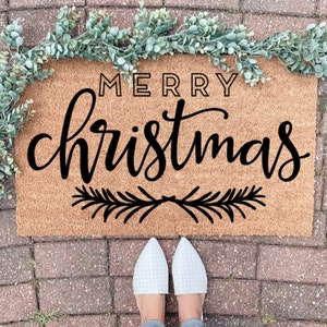 Christmas Doormat, Merry Christmas Welcome mat, Holiday Door mat, Christmas Decor, Holiday Decor, Outdoor Decoration, Christmas GIft