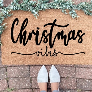 Christmas Doormat,Merry and Bright Welcome mat, Holiday Door mat, Christmas Decor, Holiday Decoration, Outdoor Decor, Funny Holiday Doormat