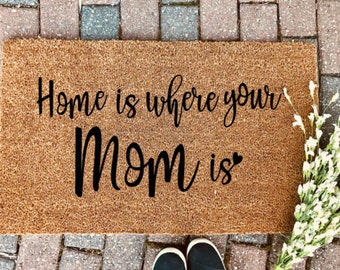 Mom Doormat / Welcome Mat / Grandmother Gift / Doormat / Mothers Day Doormat / Housewarming Gift / Welcome Mat / Grandmother Gift