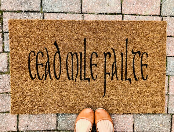 Cead Mile Failte Doormat Irish Doormat St Patrick S Etsy
