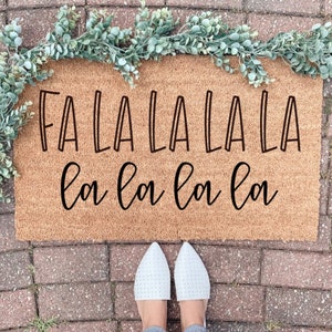 Christmas Doormat, FALALA Welcome mat, Holiday Door mat, Christmas Decor, Holiday Decor, Outdoor Decoration, Funny Holiday Doormat