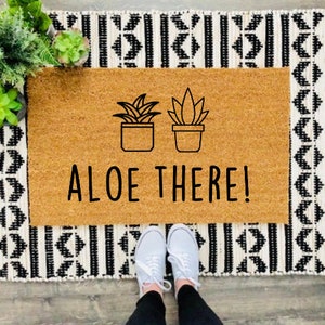 Aloe Plant Doormat / Succulent / Funny Doormat / Housewarming Door Mat / Welcome Mat / Front Door Mat / Summer Doormat / Aloe Decor