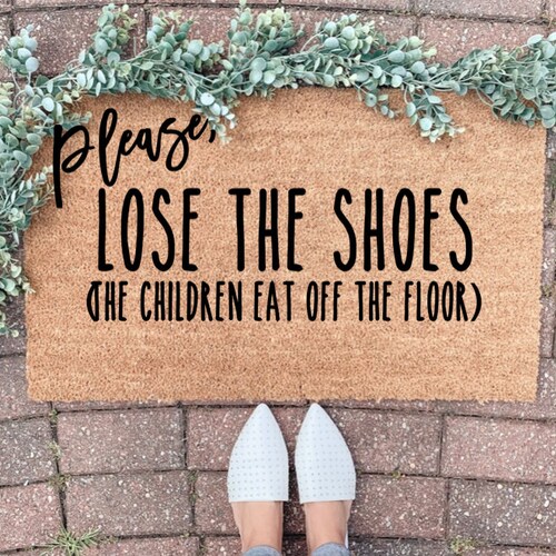 Shoes off Skinny Doormat Shoes off Door Mat Shoes off Etsy