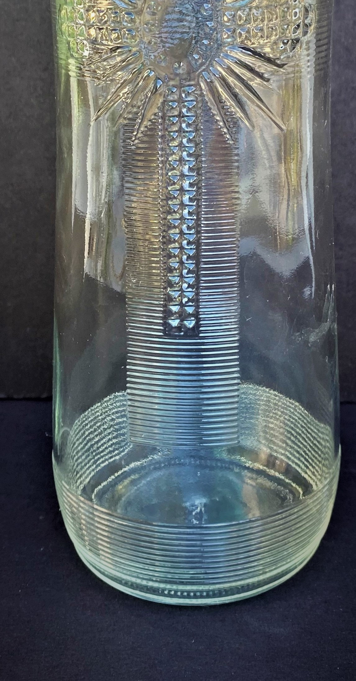 Vintage Tall Candle Vases Clear Glass Embossed Front and Etsy UK