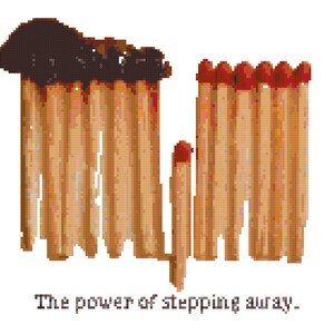 The Power of Stepping Away (Digital Cross-stitch Pattern)