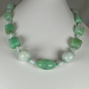 Handcrafted Chrysoprase and Aventurine Beaded Necklace