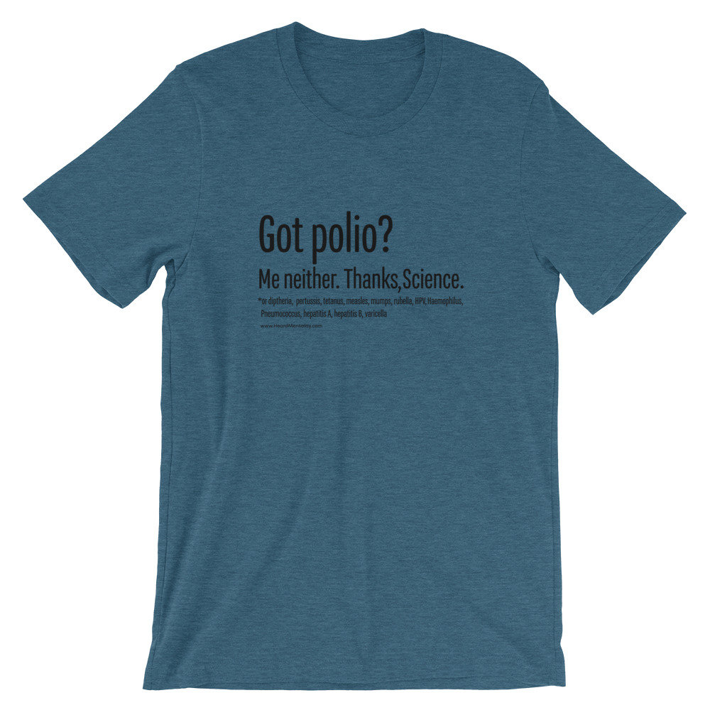 Youth T-Shirt  Support Science  Resistance Wear  #Resist  Vaccinations  Health  Donate to Union of Concerned Scientists Got Polio