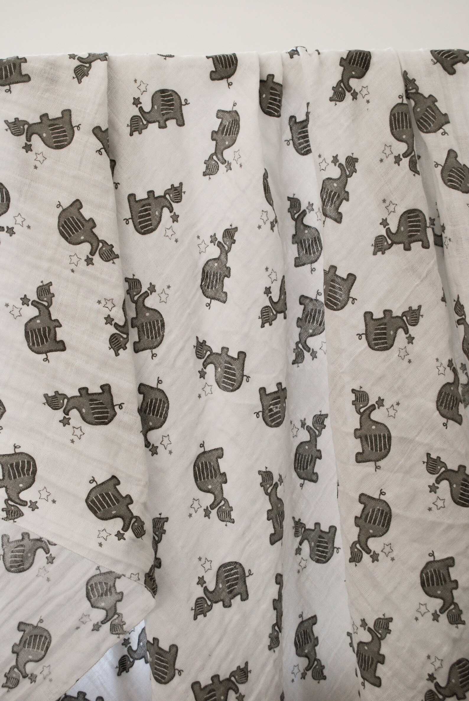 Newborn Elephant Swaddle Blanket for Baby Muslin Swaddle Etsy