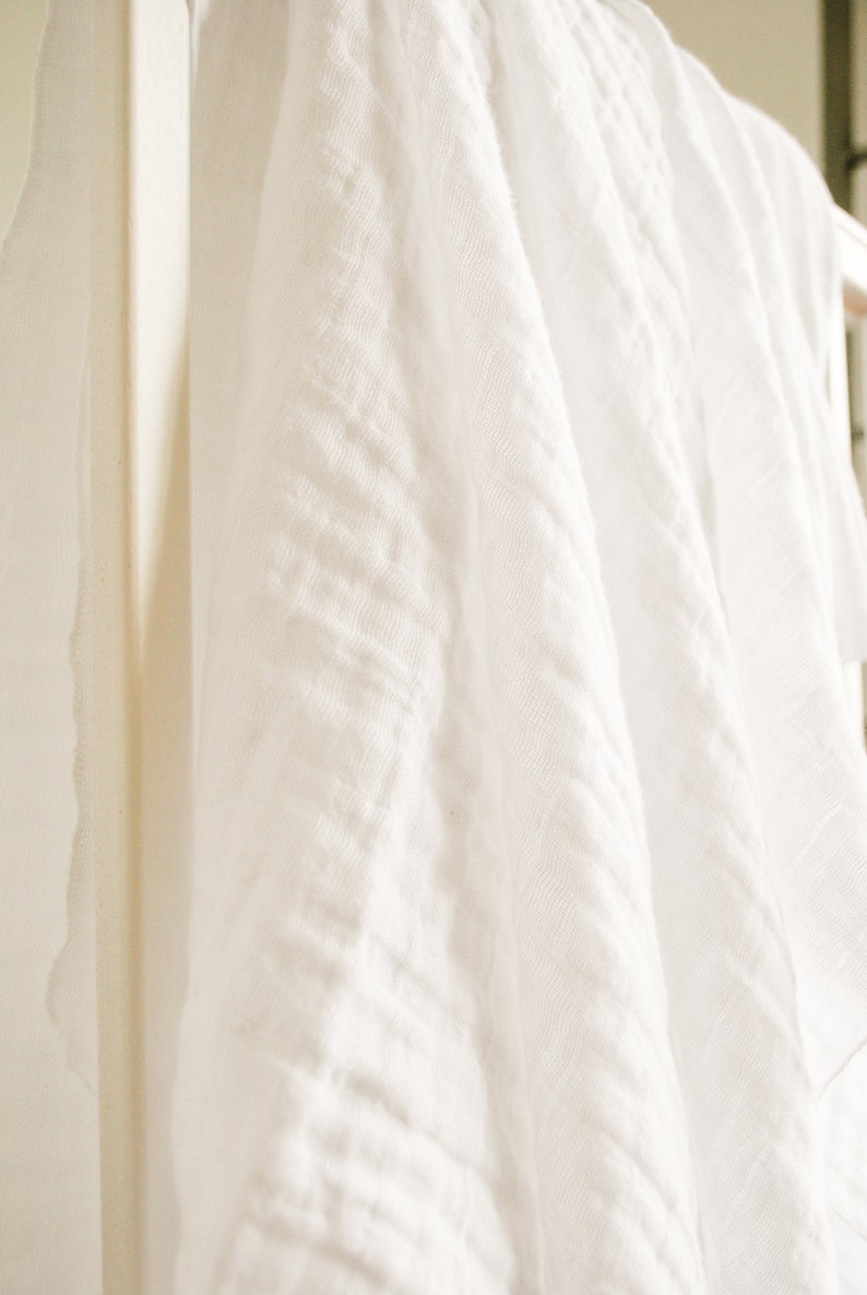 White Muslin Swaddle Blanket Newborn Double Gaze Swaddle Etsy