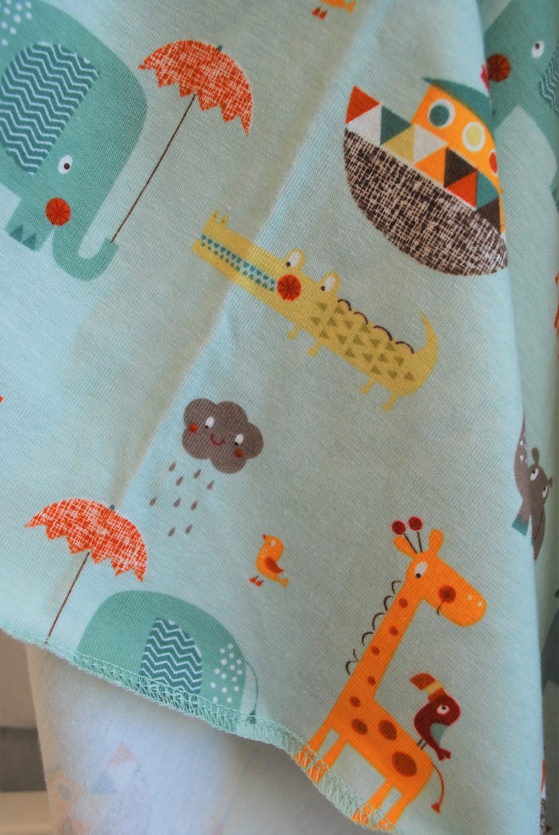 Noah's Ark Swaddle Blanket Newborn Jersey Knit Swaddle Etsy