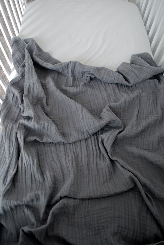 Grey Muslin Swaddle Blanket Newborn Double Gaze Swaddle Blanket Baby Shower Gift Baby Girl or Baby Boy Present Gender Neutral Nursery Etsy Canada