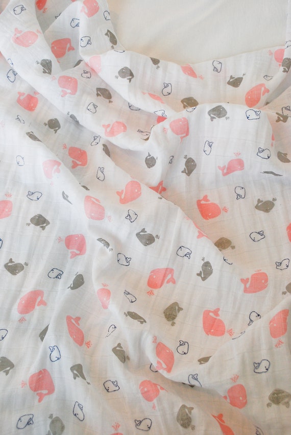 whale swaddle blanket
