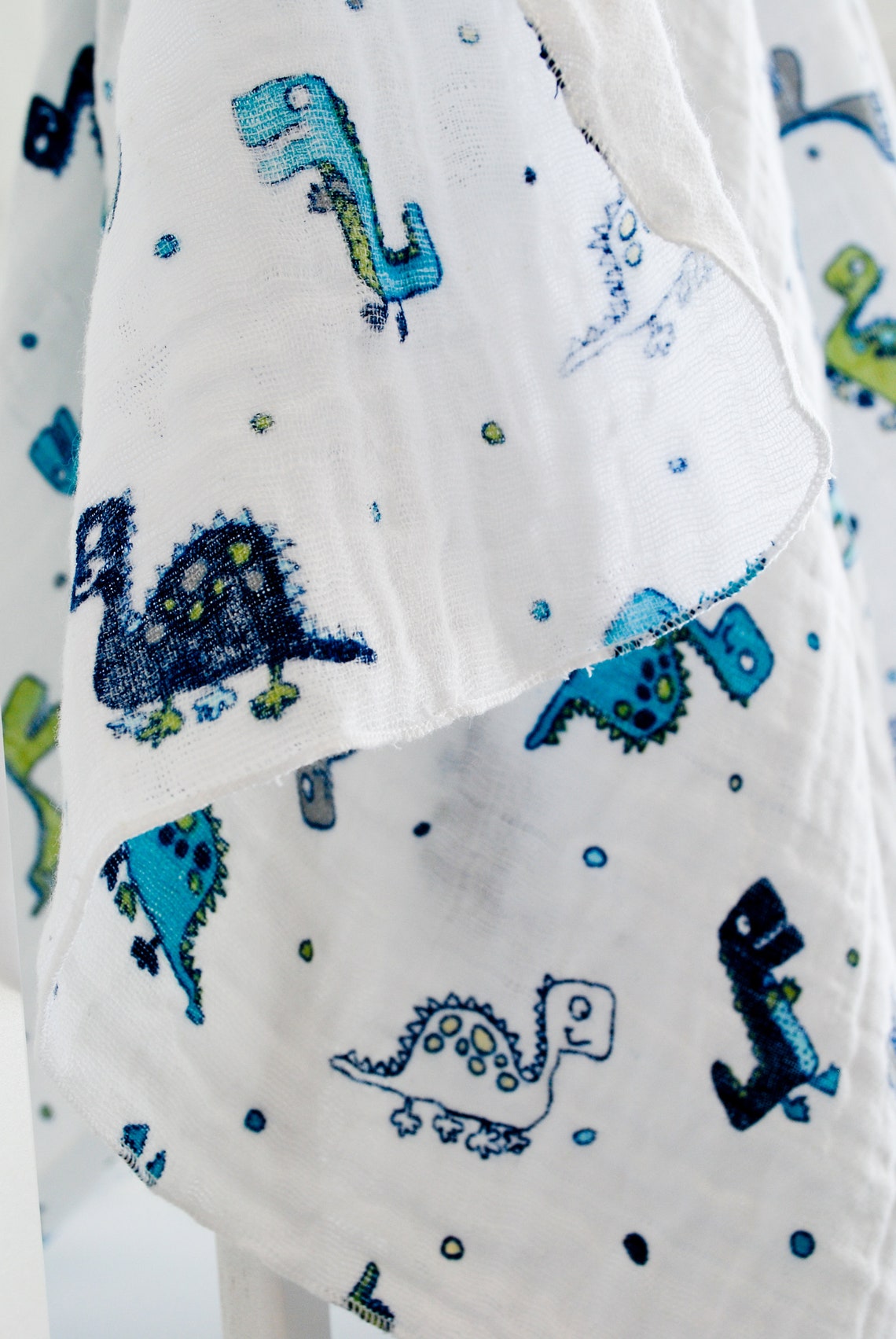 Dinosaur Double Gauze Swaddle Blanket Swaddle Blanket for Etsy
