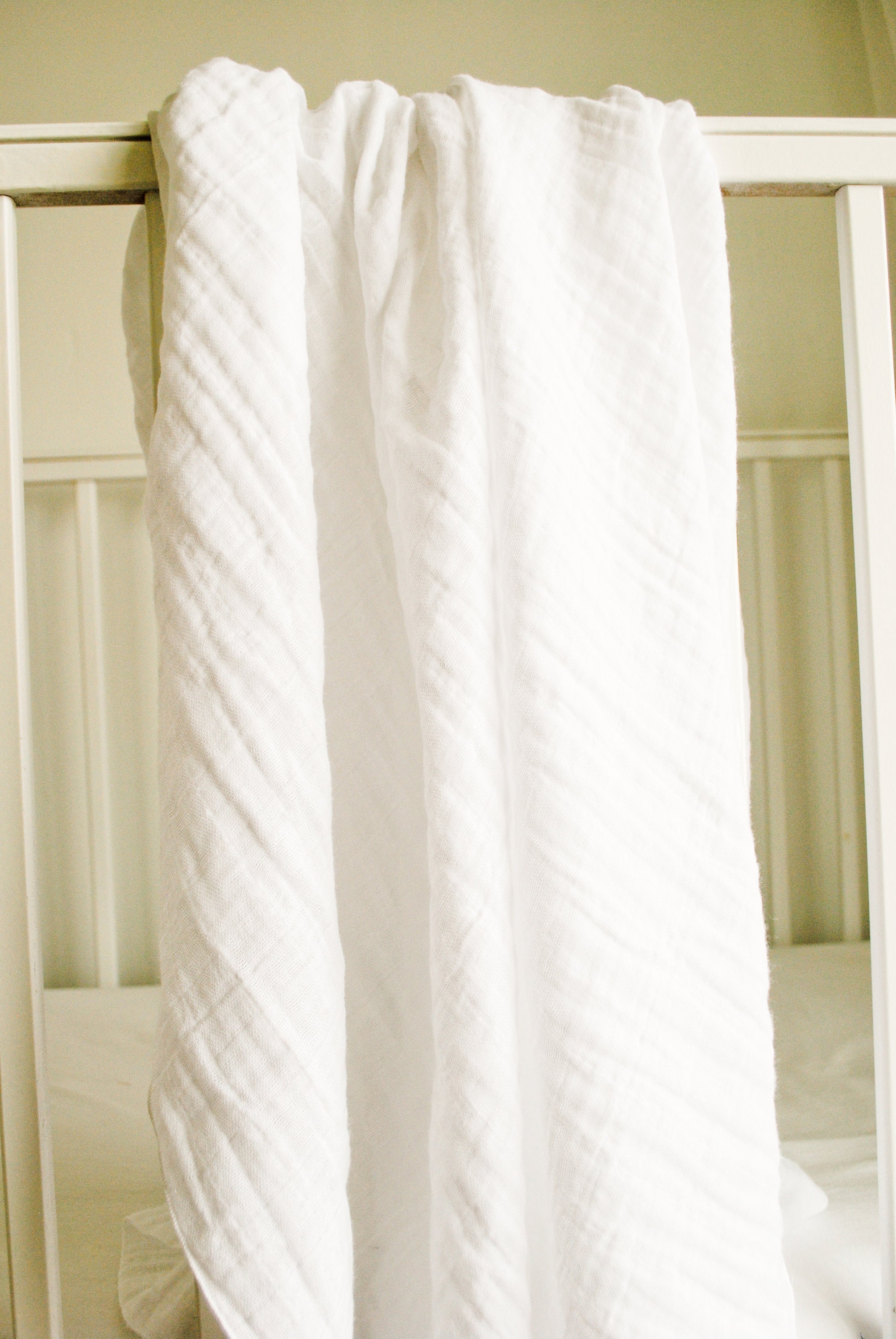 White Muslin Swaddle Blanket Newborn Double Gaze Swaddle Etsy