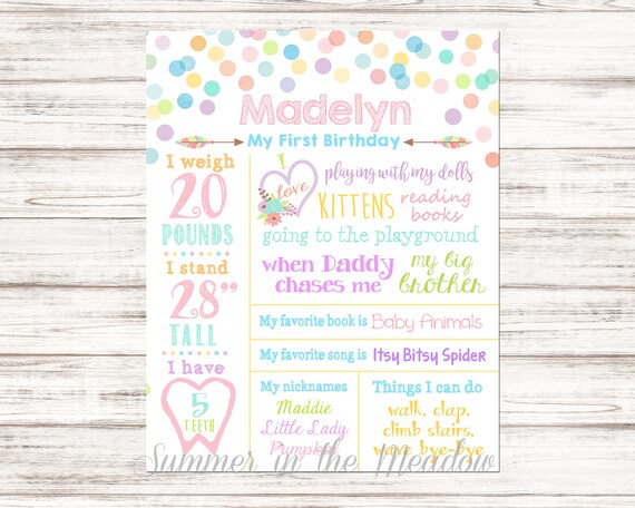 Wild One Birthday Chalkboard Sign, Chalkboard Poster, Arrows, Tribal Birthday Chalkboard, Printable, Girl, White Background Il_570xn
