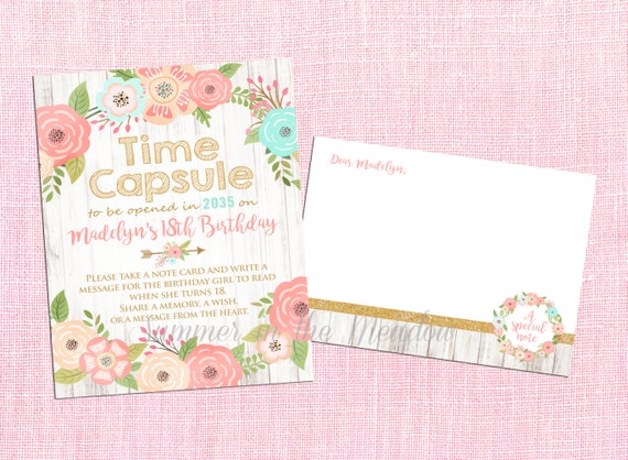 Wild One Time Capsule, Birthday Time Capsule, Shabby Chic, Personalized, 18th Birthday Capsule, Note for Birthday Girl, First Birthday Il_570xn