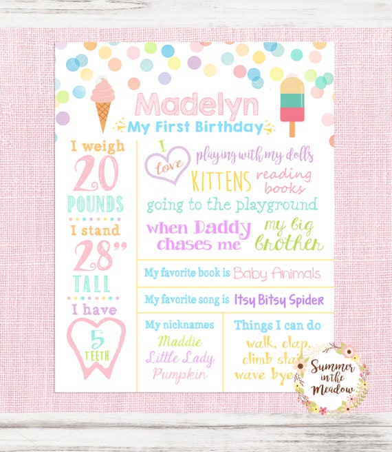 Ice Product Birthday Chalkboard Signal, White Birthday Board picture regarding First Birthday Chalkboard Printable named Ice Product Birthday Chalkboard Indicator, White Birthday Board