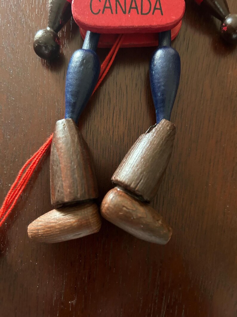 Vintage Wooden Pull String Puppet Canadian Mountie Wooden Doll - Etsy