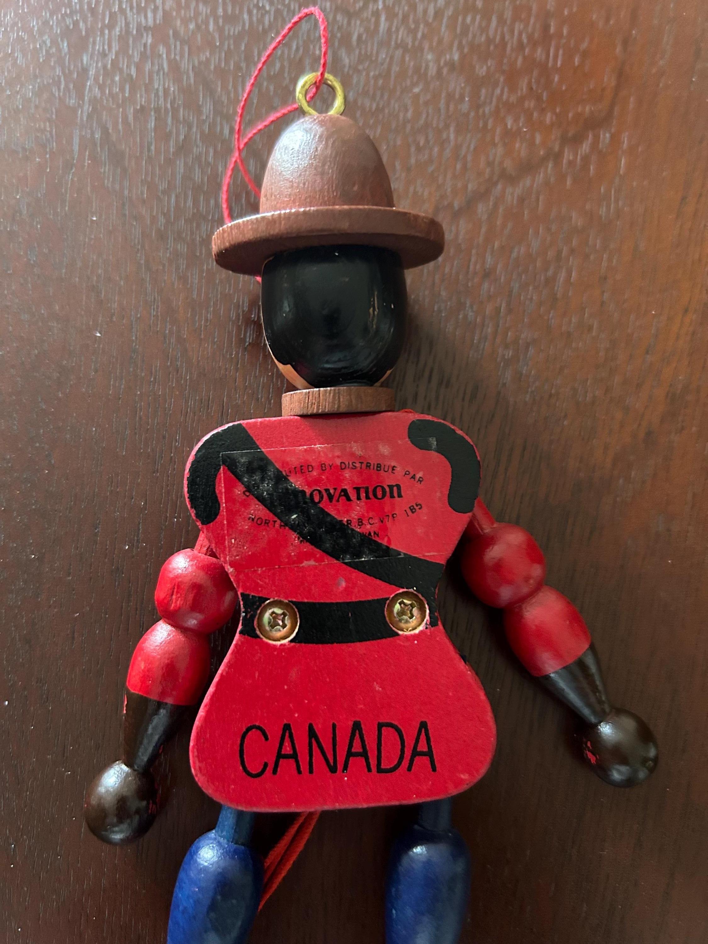 Vintage Wooden Pull String Puppet Canadian Mountie Wooden Doll - Etsy