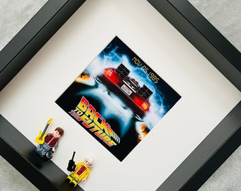 Back To The Future Lego Mini Figure Gift Frame, Birthday, Christmas Present, Personalised