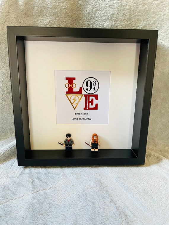 Personalised Lego Frame Engagement Wedding Anniversary Gift