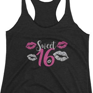 Sweet 16 Birthday Party & Sixteen Years To Celebrate Women&#39;s Racerback Tank