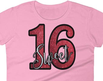 Sweet 16 Birthday Party & Sixteen Years To Celebrate Women's Short Sleeve T-shirt