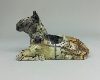 Horse in semi-precious stone