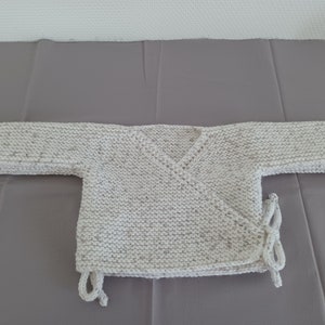 Baby girl or boy wrap bra in sea salt color, sizes 0/1 or 3 months