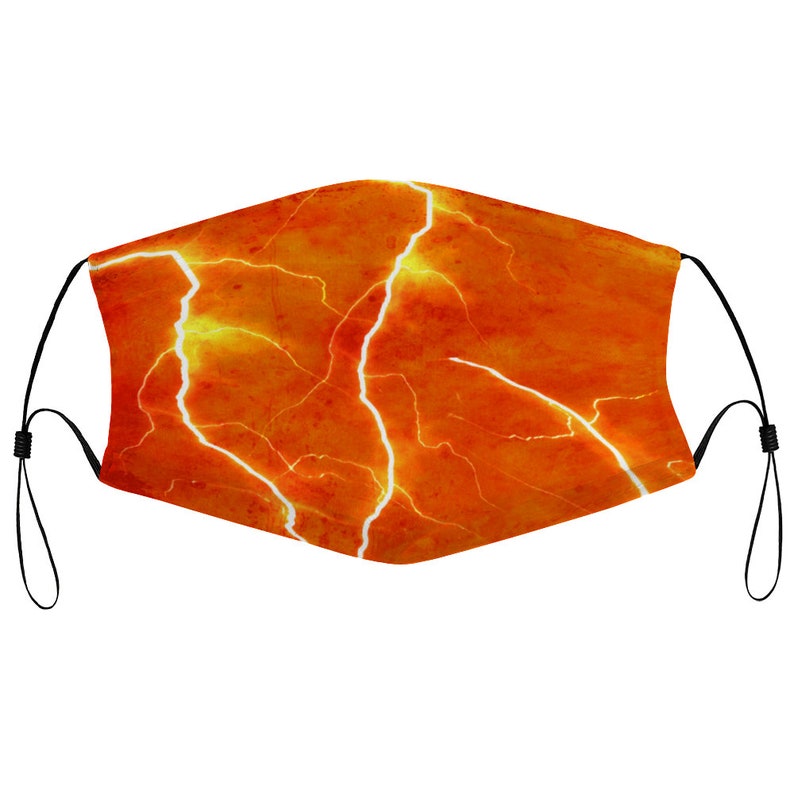 Flash Lightning Face Mask With Filter Reusable Adjustable Etsy
