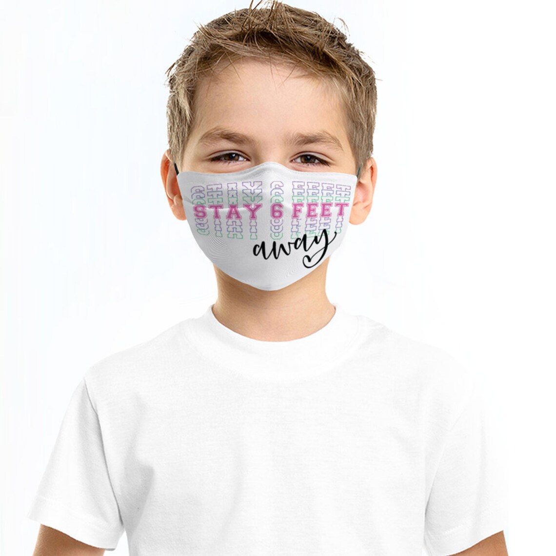 Stay 6 Feet Away Face Mask With Filter Reusable Adjustable Etsy